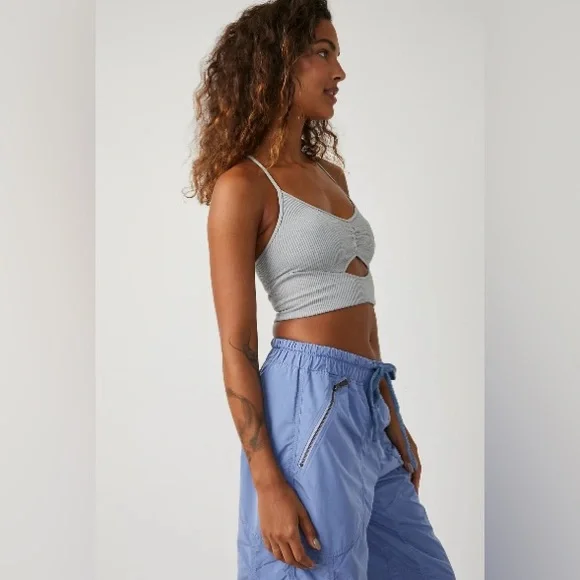 NWT Free People Movement Free Throw Strappy Back Cutout Gray XL - Picture 3 of 11